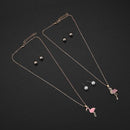 Fashion Jewelry Set Pendant Necklace Simple Pearl Ear Studs for Women Jewelry Accessory