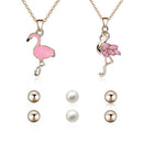 Fashion Jewelry Set Pendant Necklace Simple Pearl Ear Studs for Women Jewelry Accessory