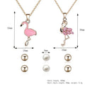 Fashion Jewelry Set Pendant Necklace Simple Pearl Ear Studs for Women Jewelry Accessory