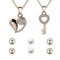 Fashion Jewelry Set Pendant Necklace Simple Pearl Ear Studs for Women Jewelry Accessory