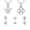 Fashion Jewelry Set Pendant Necklace Simple Pearl Ear Studs for Women Jewelry Accessory