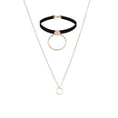 Fashion Multi-layer Pendant Clavicle Chain Long Necklace Different Lengths Jewelry Set for Women