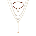 Fashion Multi-layer Pendant Clavicle Chain Long Necklace Different Lengths Jewelry Set for Women