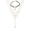 Fashion Multi-layer Pendant Clavicle Chain Long Necklace Different Lengths Jewelry Set for Women