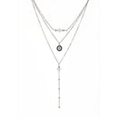 Fashion Multi-layer Pendant Clavicle Chain Long Necklace Different Lengths Jewelry Set for Women