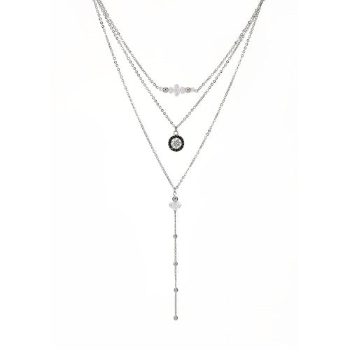 Fashion Multi-layer Pendant Clavicle Chain Long Necklace Different Lengths Jewelry Set for Women