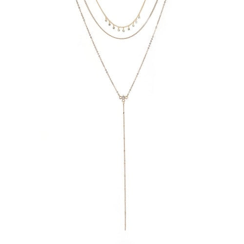 Fashion Multi-layer Pendant Clavicle Chain Long Necklace Different Lengths Jewelry Set for Women