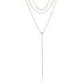 Fashion Multi-layer Pendant Clavicle Chain Long Necklace Different Lengths Jewelry Set for Women