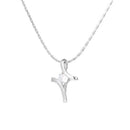 Fashion Alloy Clavicle Chain Twisted Cross Diamond Pendant Necklace for Women Jewelry