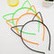 6pcs Assorted Colors Cat Ears Headbands Plastic Hairbands Hair Hoop Cute Hair Accessories Headwear for Women Girls