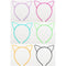 6pcs Assorted Colors Cat Ears Headbands Plastic Hairbands Hair Hoop Cute Hair Accessories Headwear for Women Girls