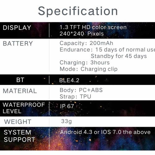 Q11 Smart Bracelet 1.3-Inch TFT Colorful Screen Smart Watch