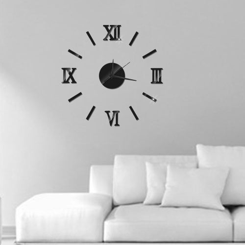 DIY Wall Clock Frameless 3D Mirror Wall Clock