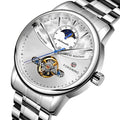 FORSINING 339 Tourbillon Moon Phase Wind-up Movement Mechanical Men Watch