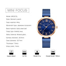 MINI FOCUS Women Quartz Watch Women's Fashion Watches with Steel Strap 3ATM Waterproof Female Wristbands for Business & Daily Life (Box Packaged)