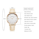 MINI FOCUS Women Quartz Watch Women's Fashion Watches with Leather Strap 3ATM Waterproof Female Wristbands for Business & Daily Life (Box Packaged)