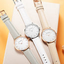 MINI FOCUS Women Quartz Watch Women's Fashion Watches with Leather Strap 3ATM Waterproof Female Wristbands for Business & Daily Life (Box Packaged)