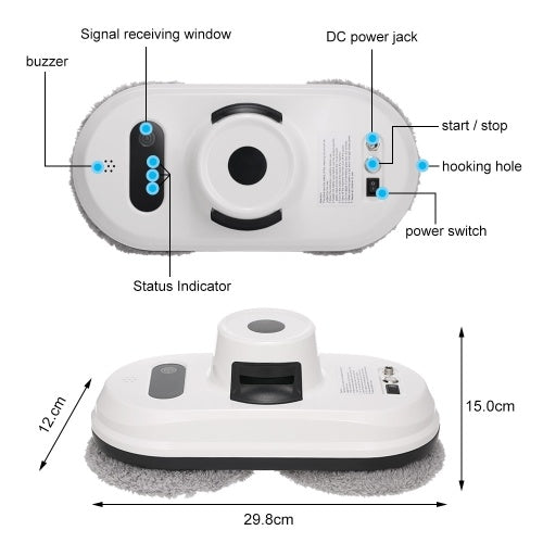 Electric Window Cleaning Robot Automatic Glass Vacuum Cleaner