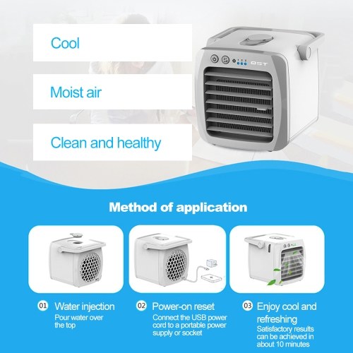 Mini Air Conditioning QST Air Conditioner Personal Portable USB Small Cooler