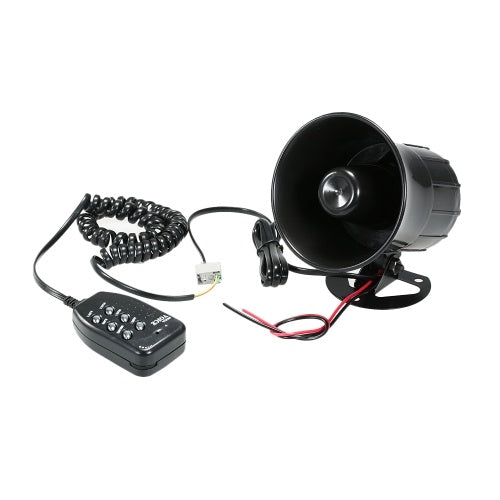 Car Motorcycle Megaphone 6 Tone Loud Speaker Traditional Hooter Ringing Fire Alarm Wailing Ambulance Blaring Police Siren