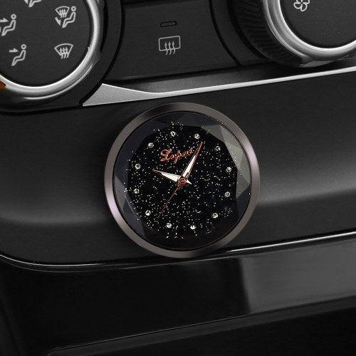 Mini Fine Metal Electronic Clock Diamond Scale Car Interior Decoration Paste Study Convenience