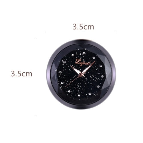 Mini Fine Metal Electronic Clock Diamond Scale Car Interior Decoration Paste Study Convenience