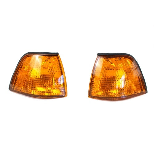 Corner Light Lens Replacement Yellow Amber Indicator Lamp Fit For Side Corner Signal Light Fit For BMW E36 3 Series 1992-1998