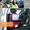 Car Backseat Organizer PU Leather Auto Back Seat Cushion for Kids Black