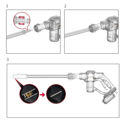 Wireless Multifunctional Cordless Pressure Cleaner Washer Water Hose Nozzle Pump with Battery