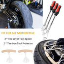 5pcs/Pack Tire Change Tool Set Tire Dismounting Mounting Set Kit Tyre Spoon Lever Tools Rim Protector   Sheaths For Motorcycle Car