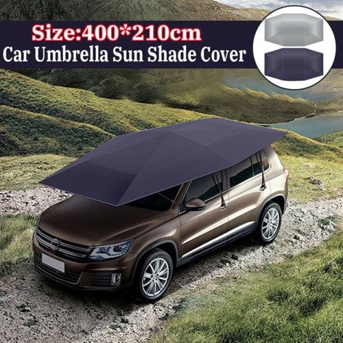 Car Umbrella Sunshade Cover Tent Oxford Cloth 4 * 2.1M Universal Silvery  UV Protection