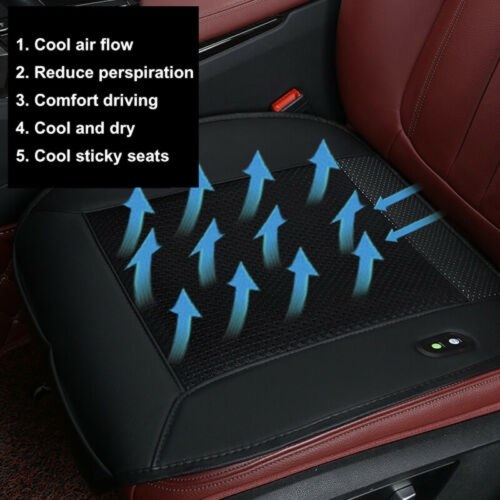 12V 3D Mesh Spacer Cooling Car Seat Cushion Cover Air Ventilated Fan Conditioned Cooler Pad