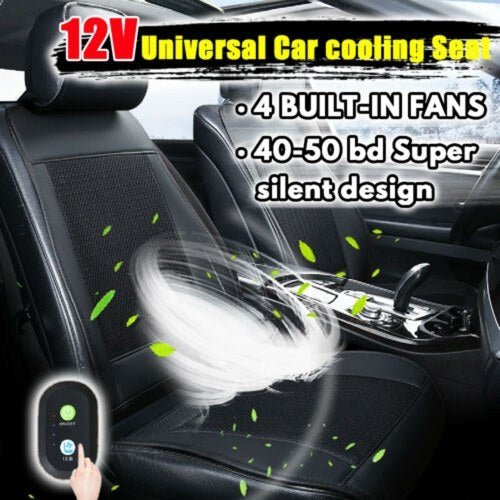 12V 3D Mesh Spacer Cooling Car Seat Cushion Cover Air Ventilated Fan Conditioned Cooler Pad