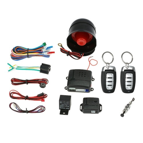 Universal Car Vehicle Security System Burglar Alarm Protection Anti-theft System 2 Remote