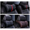 Car PU Leather Soft Fiiling Memory Foam Pillow Seat Neck Rest Cushion Travel