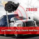 Loud 280DB 12V Black Electric Snail Horn Air Horn Raging Sound For Car Motorcycle Truck Boat