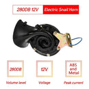 Loud 280DB 12V Black Electric Snail Horn Air Horn Raging Sound For Car Motorcycle Truck Boat