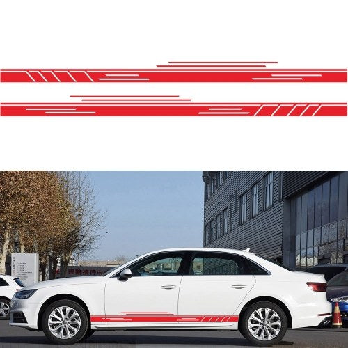 1Pair Car Sticker Side Door Stripes Sticker Racing Decal Auto Body Decor