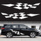 1Pair Car Stickers Racing Sports Stripe Grid Auto Side Body Decals