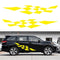 1Pair Car Stickers Racing Sports Stripe Grid Auto Side Body Decals