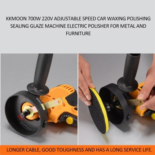 700W Adjustable Speed Car Waxing Polishing Sealing Glaze Machine Electric Polisher for Metal and Furniture