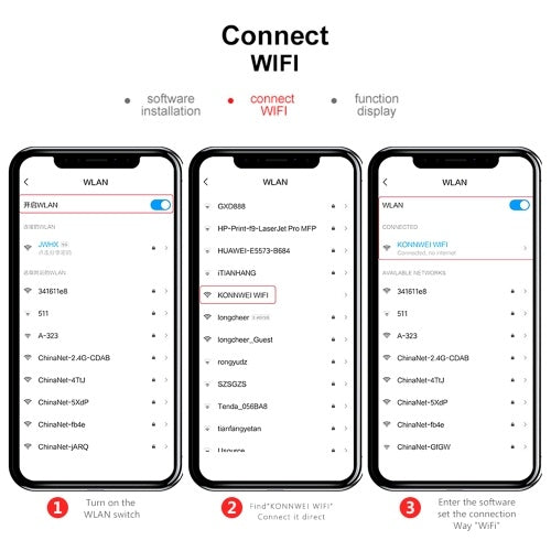 KONNWEI Obdii WIFI توصيل السيارات أداة قارئ تشخيصي مناسبة للهواتف الذكية IOS Android والأجهزة اللوحية (برتقالي) KW902