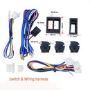 12V Vehicle Off-Road Door Window Glass Lift Switch Indicator Light with Wiring Harness