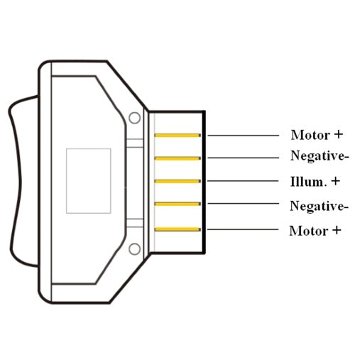 12V Vehicle Off-Road Door Window Glass Lift Switch Indicator Light with Wiring Harness