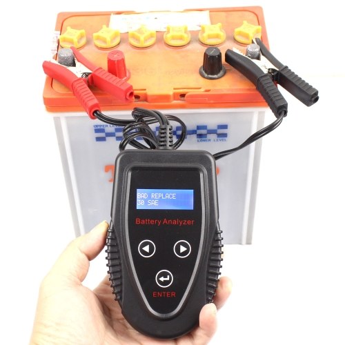 12V Automotive Digital Car Battery Tester Cranking System Tester Charging System Tester Diagnostic Tool Car Gel AGM WET CA SLA CCA IR SOH Battery Analyzer