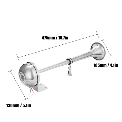 180dB قارب البوق 12 فولت/24 فولت الكهربائية واحدة الهواء القرن البحرية الفولاذ المقاوم للصدأ لشاحنة قارب يخت سيارة