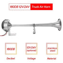 180dB Boat Trumpet 12V/24V Electric Single Air Horn Marine Stainless Steel For Boat Yacht Car Truck