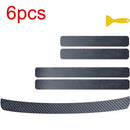 6pcs Universal Car Bumper Guard Decal Door Plate Still Sticker Anti-Scratch Carbon Fiber Bumper Protector Trim Car Accessories