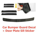 6pcs Universal Car Bumper Guard Decal Door Plate Still Sticker Anti-Scratch Carbon Fiber Bumper Protector Trim Car Accessories