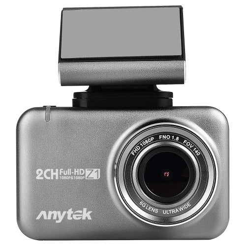 Anytek 1080P Car DVR Camera 2.35in IPS Touchscreen Dual Dash Cam WiFi WDR GPS 170° Wide Angle Video Driving Recorder Parking Monitor